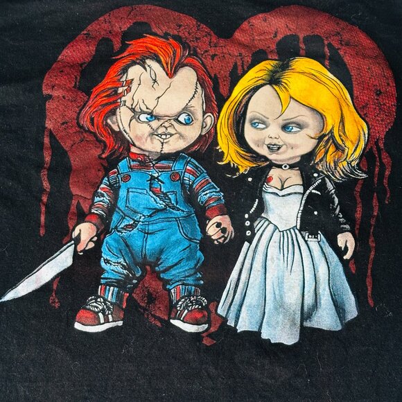 Bride of Chucky T-shirt Tee 2XL Black XXL Child's Play - Picture 2 of 7